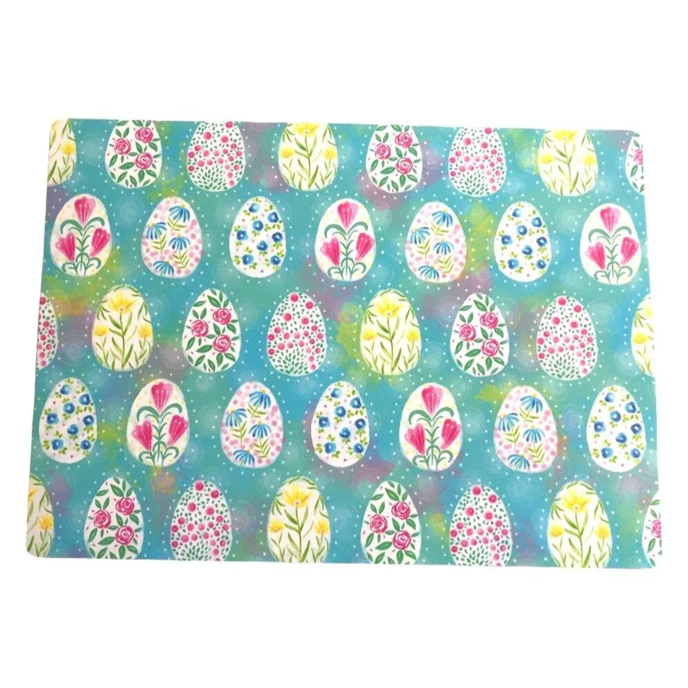 Easter Egg Placemats Vinyl Foam Back Wipe Clean Easy Care 18x13